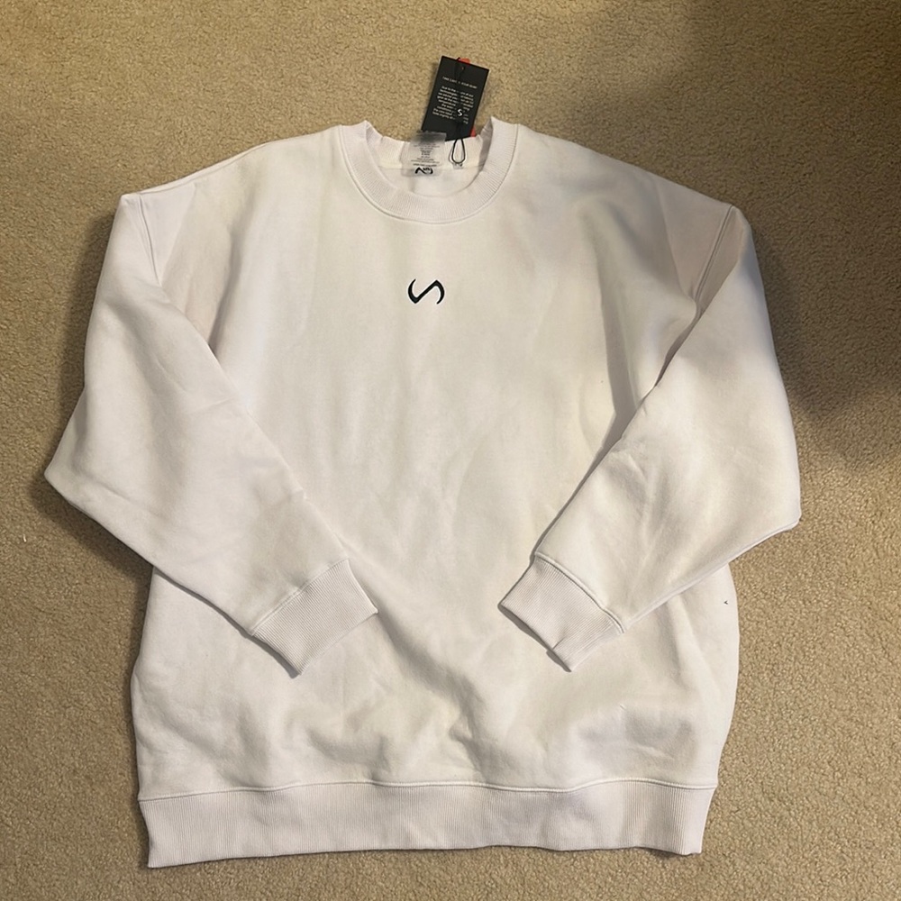 Classic White Crewneck Sweater